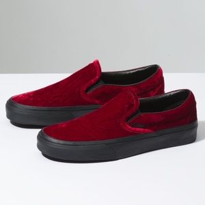 Limited Edition Red Velvet Slip-On VANS